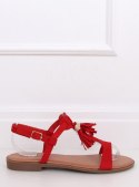 Sandałki damskie czerwone 222-30 RED
