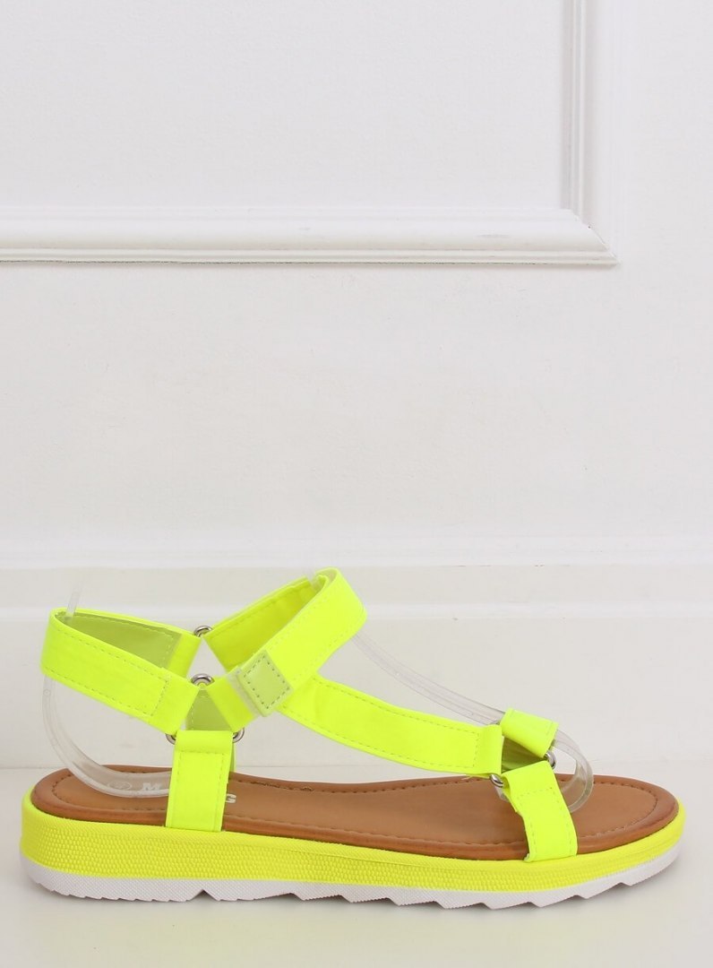 Sandałki damskie żółte WS9027 YELLOW