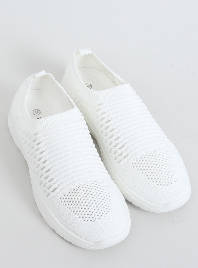 Buty sportowe skarpetkowe białe 9862 WHITE