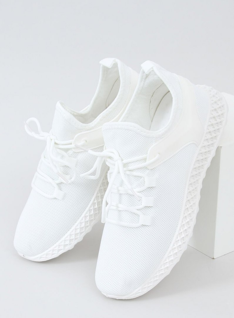 Buty sportowe skarpetkowe białe JH-09 WHITE