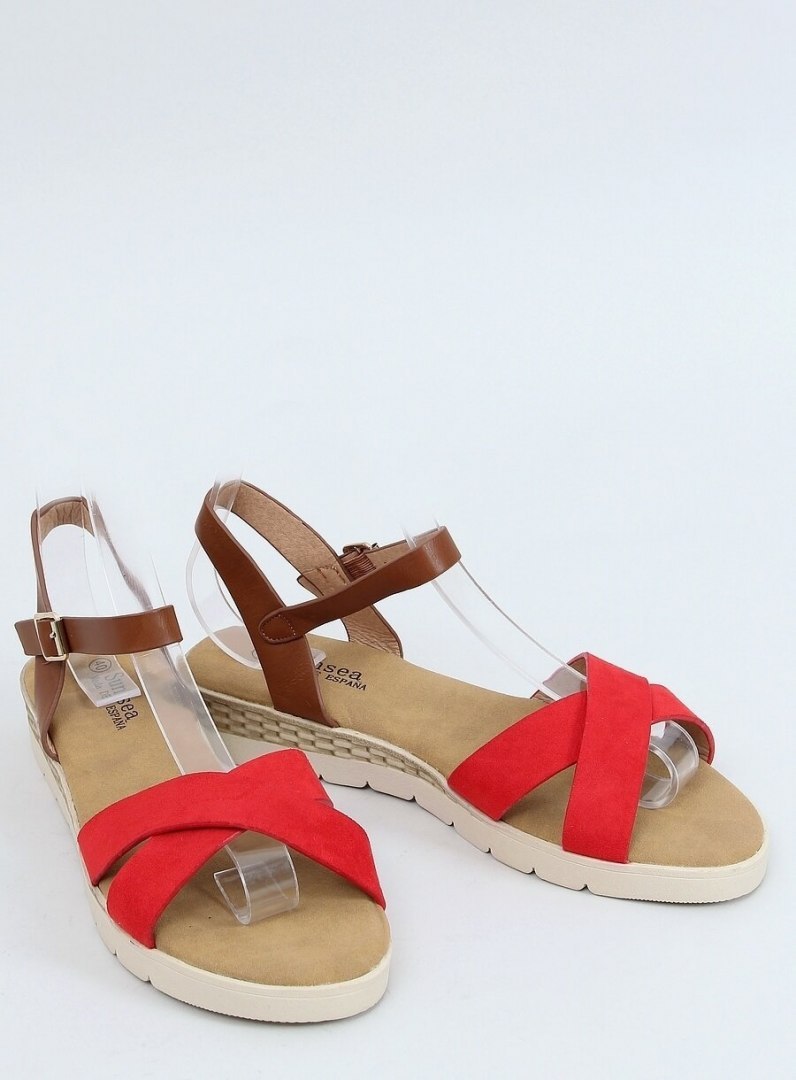 Sandałki damskie czerwone 1031-15 RED