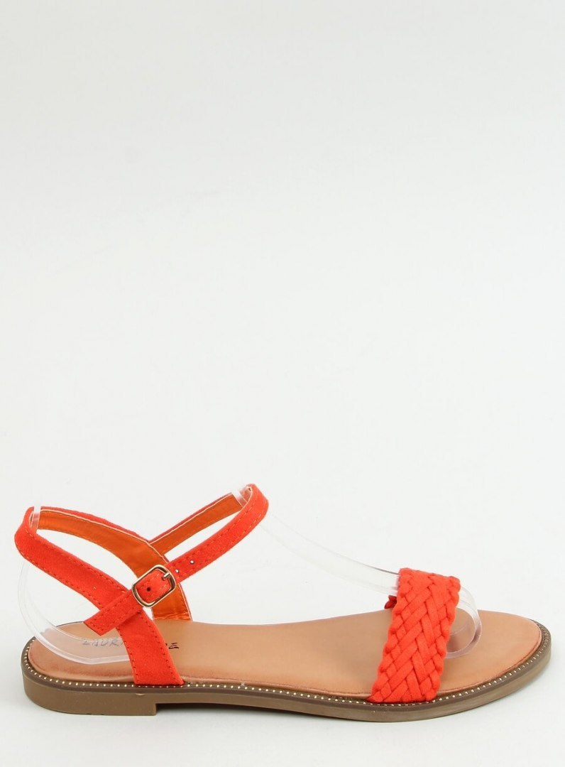 Sandałki damskie pomarańczowe WL061 ORANGE