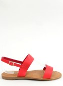 Sandałki damskie czerwone FF-505 RED