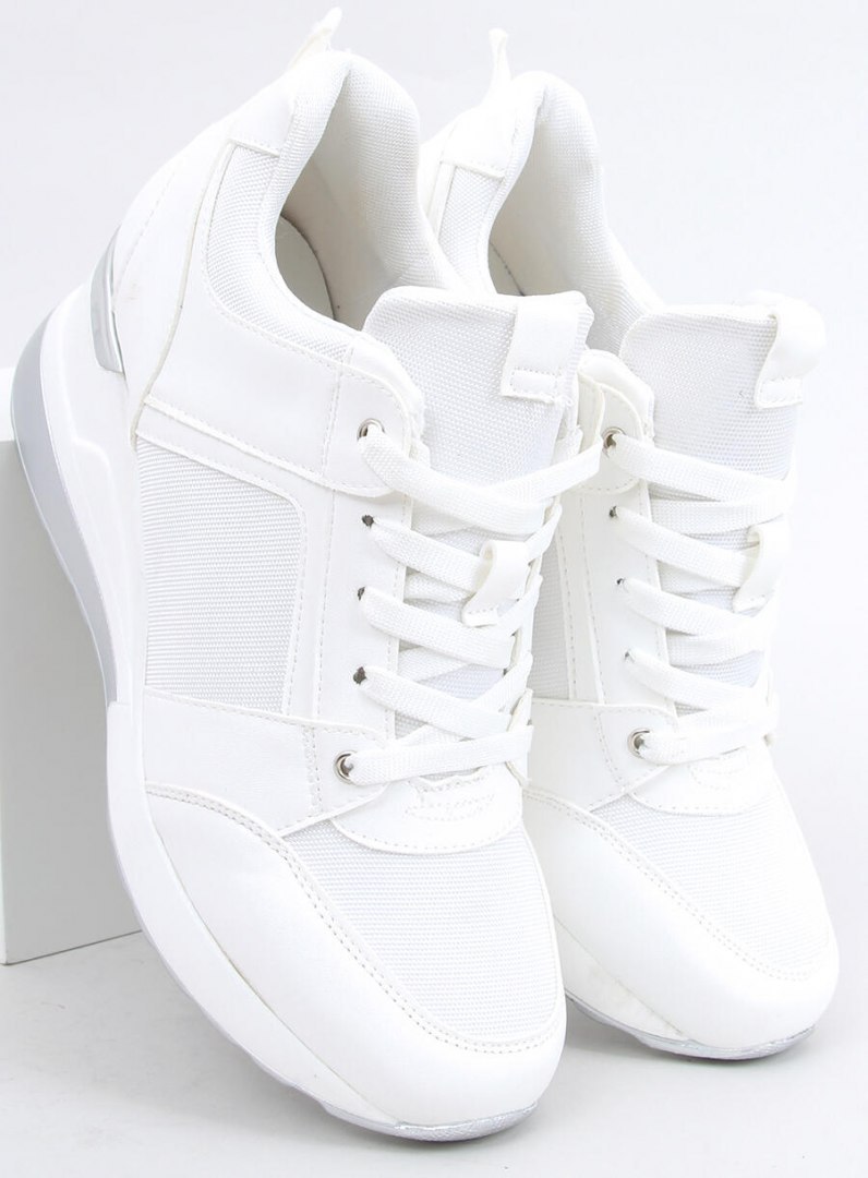 Sneakersy na koturnie WISTO WHITE