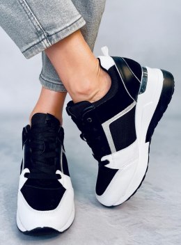 Sneakersy na koturnie pandy DIEGO BLACK/WHITE