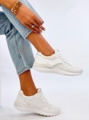 Sneakersy damskie opalizujące NAVAR WHITE