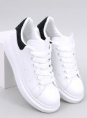 Sneakersy na platformie z cyrkoniami PARKSS WHITE/BLACK