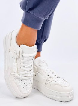 Sneakersy na wysokiej podeszwie CLAVELL WHITE