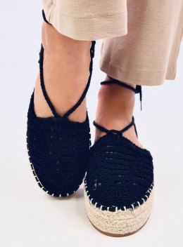 Espadryle damskie sznurkowe YELLA BLACK