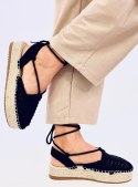 Espadryle damskie sznurkowe YELLA BLACK