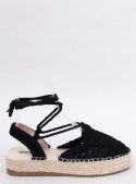 Espadryle damskie sznurkowe YELLA BLACK