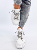 Sneakersy z kryształkowymi sznurówkami SERIES WHITE/SILVER