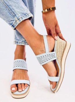 Sandałki espadryle na koturnie DEBEVE BLUE