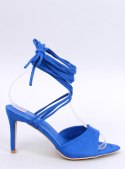 Sandałki na szpilce wiązane GENNARO BLUE