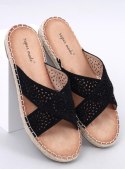 Klapki damskie espadryle BAKOU BLACK