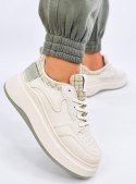 Sneakersy damskie pastelowe MOTIMES BEIGE GREEN